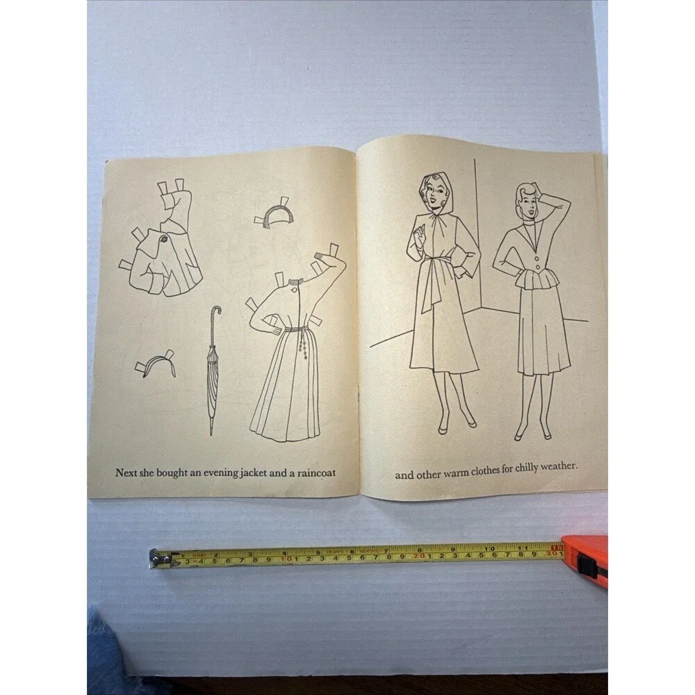 1953 Winnie Winkle Cut-Out Coloring Book Paper Doll Unused Pristine